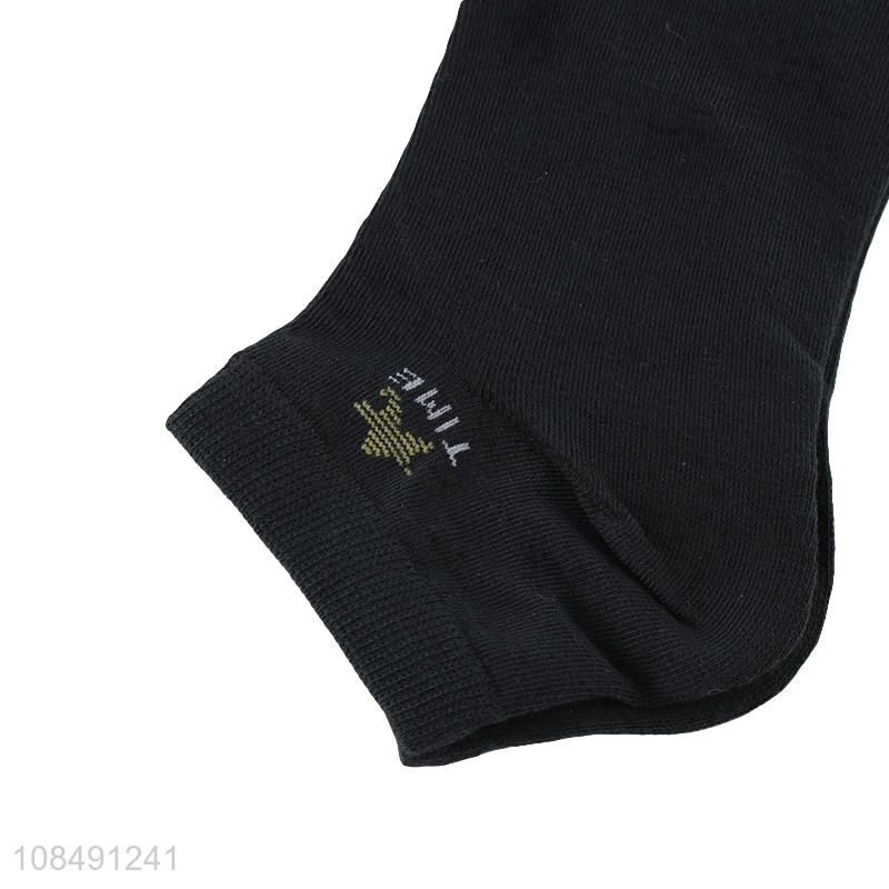 Factory supply black breathable men short socks ankle socks