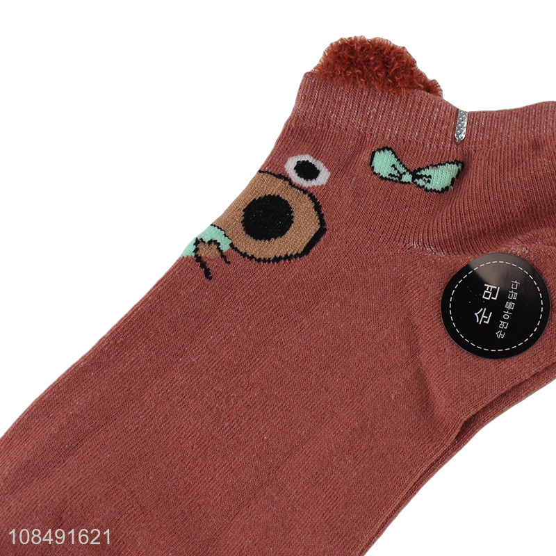 Yiwu wholesale cartoon women short socks ankle socks