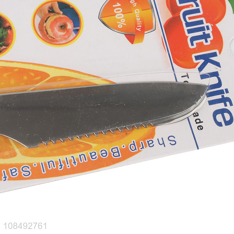 Wholesale durable safety stainless steel paring knife with cover