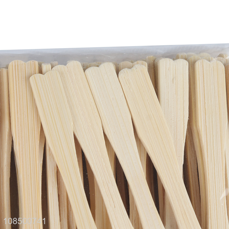 Wholesale 200pcs natural bamboo fruit fork food picks for banquet catering