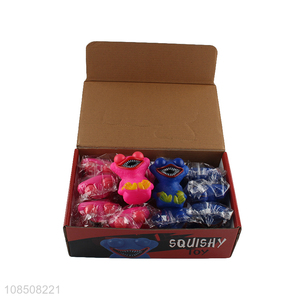 Wholesale fun squishy toy squeezy animals with pop out eyes