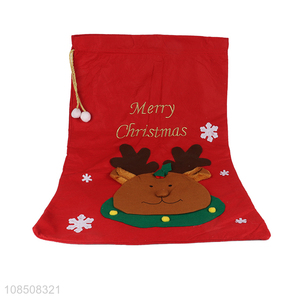 New products cute Christmas drawstring gift bags candy bag