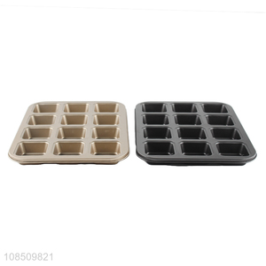 Hot selling 12-cavity carbon steel cake baking pan nonstick baking tray