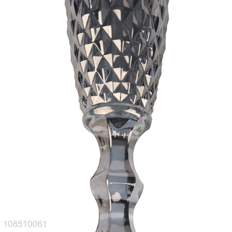 New products diamond pattern embossed champagne flutes red wine glasses