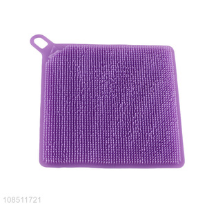 Factory direct sale purple silicone washing bowl cleaning brush