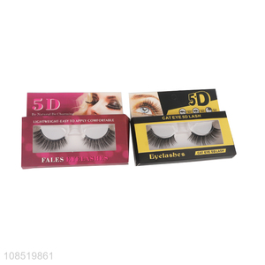 Hot selling women girls false eyelashes cat eye 5D lashes