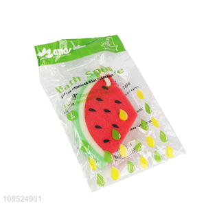 Hot selling watermelon shape bath sponge shower kids body scrubber