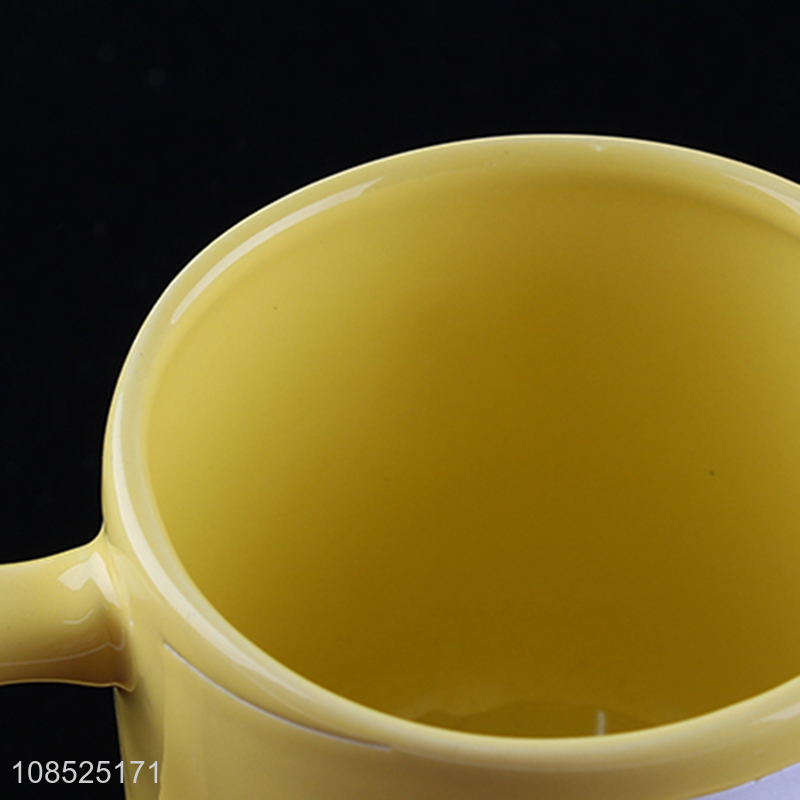 Most popular yellow household ceramic cup water cup mug