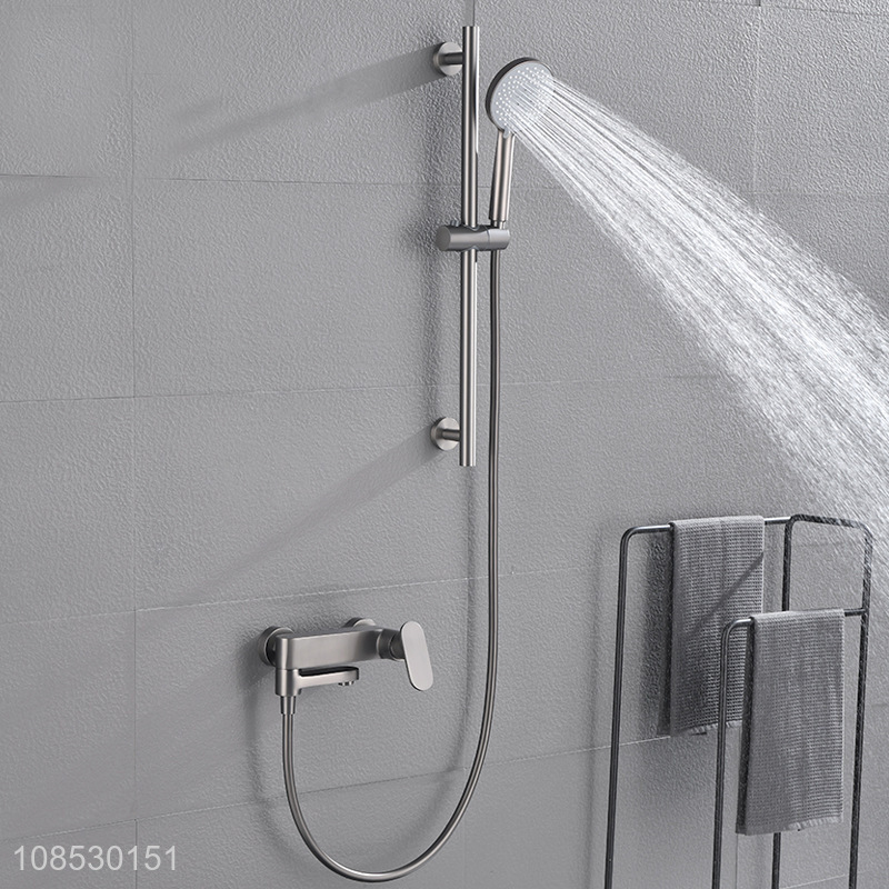 China factory wall mounted brass shower set with handheld shower head