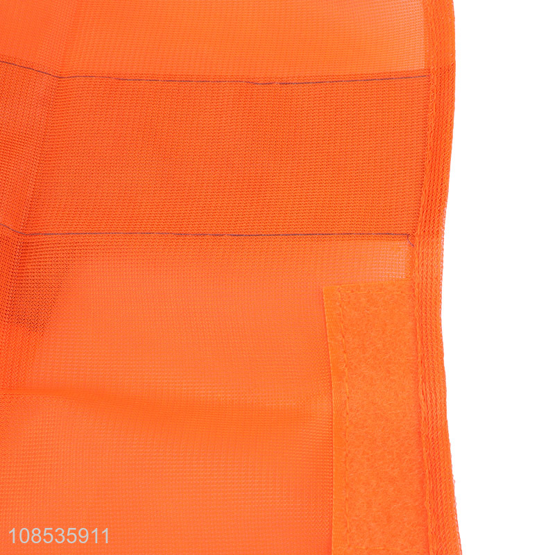 Wholesale reflective safety vest with high visibility silver strips