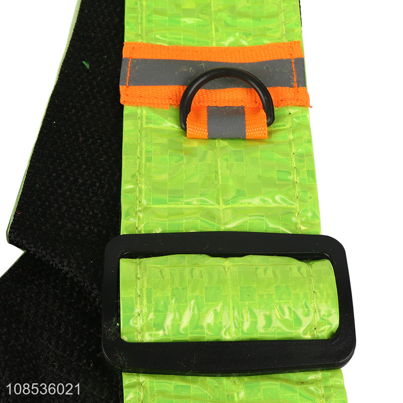 Wholesale multi-function adjustable reflective safety vest for cycling