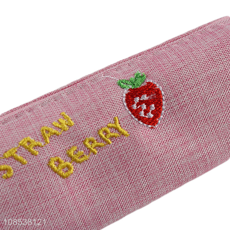 Good quality cute polyester cloth pencil bag pen case wholesale