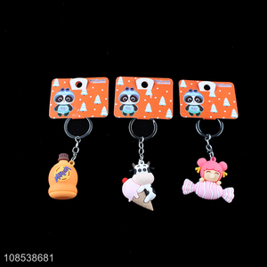 Good quality cute cartoon silicone <em>key</em> <em>chain</em> for women girls