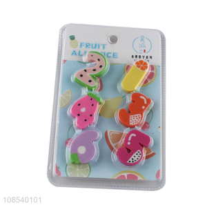 Most popular fruit series stationery eraser set for sale