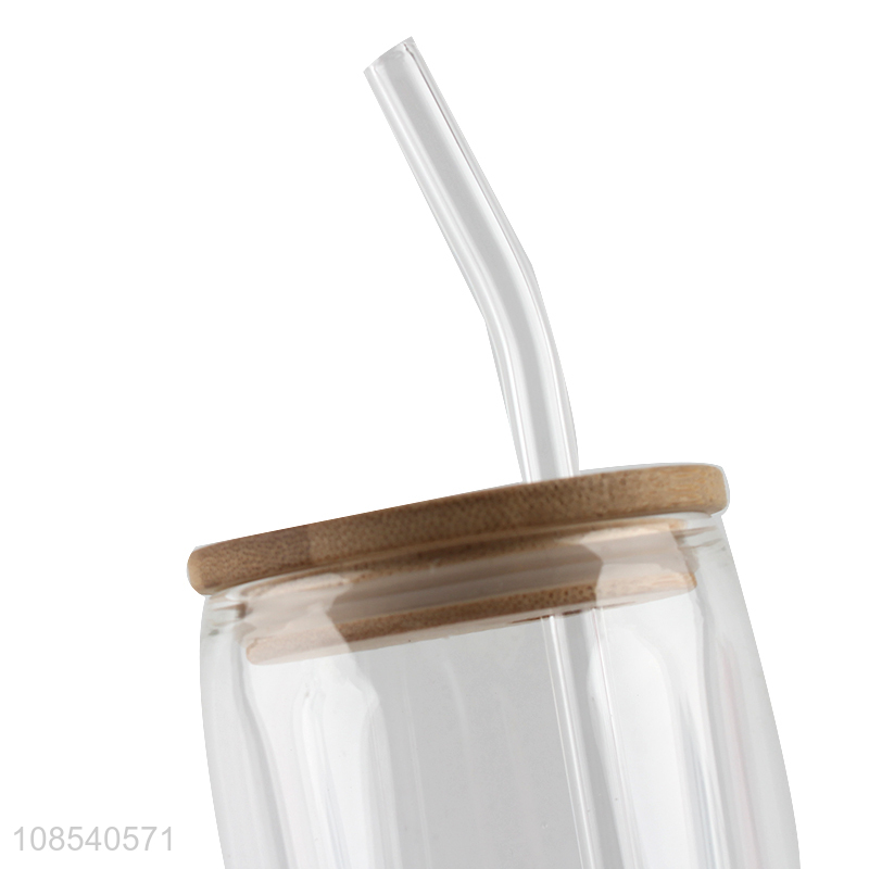 Top products glass water cup milk mug with straw