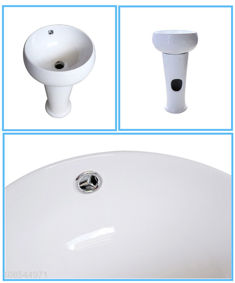 Wholesale colorful kids school porcelain pedestal sink ceramic lavatory