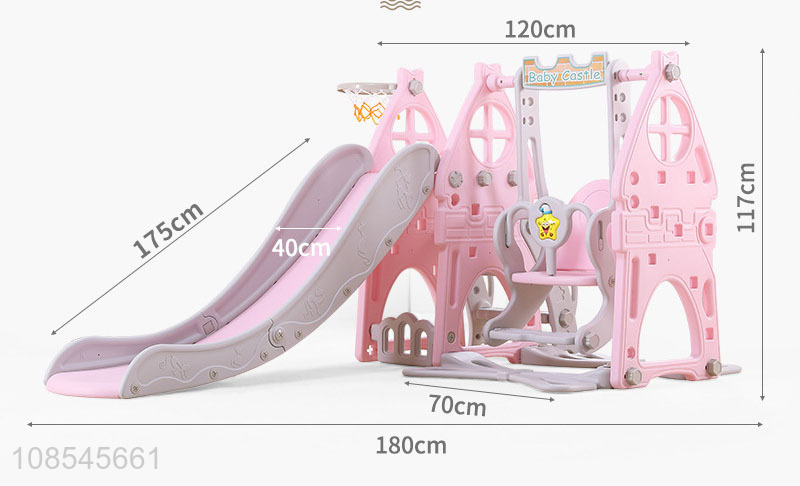 Factory price indoor outdoor children's slide swing set toys