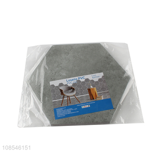 Good quality hexagonal waterproof stick on plastic flooring tiles