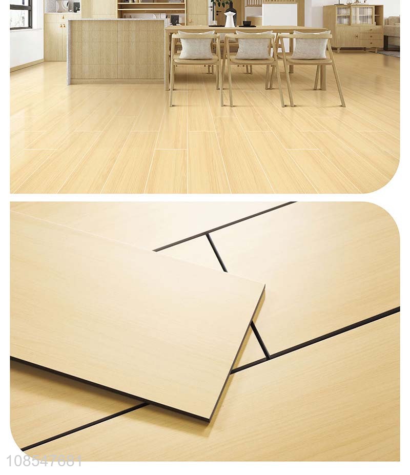 Latest design glazed wood grain tile imitation solid wood floor tile