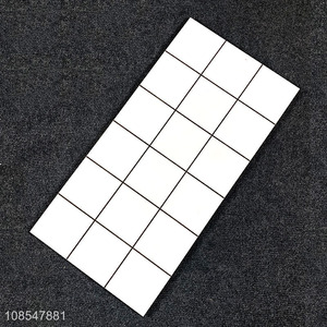 China factory black and white checkered bathroom tile floor tile