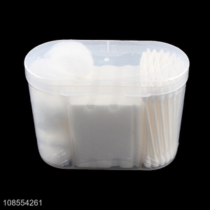 Wholesale portable travel set disposable cotton buds and cotton pads set