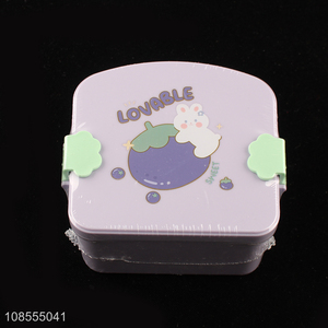 China products cartoon children plastic lunch box with tableware