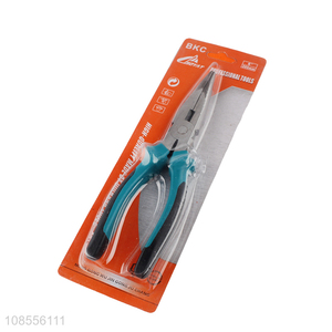 Wholesale 8 inch long-nose pliers needle nose pliers with soft grip