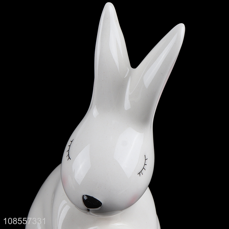 Best quality rabbit shape ceramic ornaments for home décor