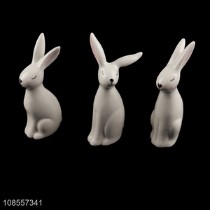 Factory supply Easter decoration ceramic rabbit ornaments