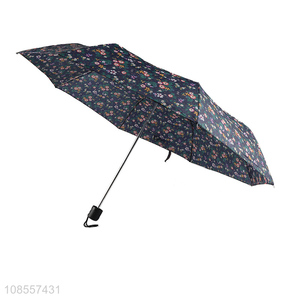 New style flower pattern foldable windproof umbrella for sale