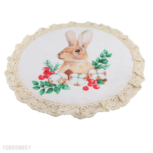 Wholesale wear resistant anti-slip rabbit printed seat cushion pad