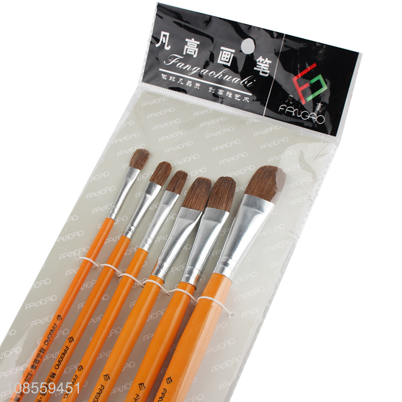 Wholesale 6pcs/set painting brush set acrylic paintbrush set