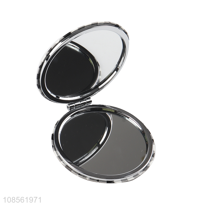 Good quality round double sided compact mirror cosmetic mirror