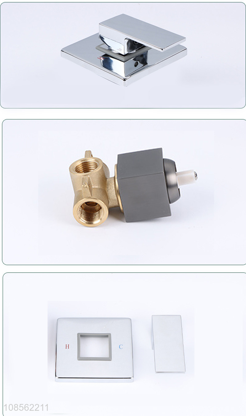 Hot selling square water control shower faucet valve