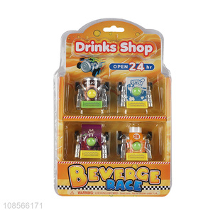 Factory price mini drinks race car pull-back car