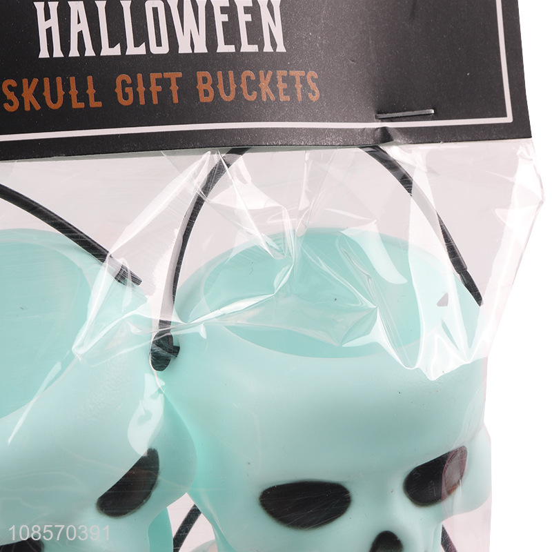 Hot selling 6pieces Halloween supplies skull gift buckets