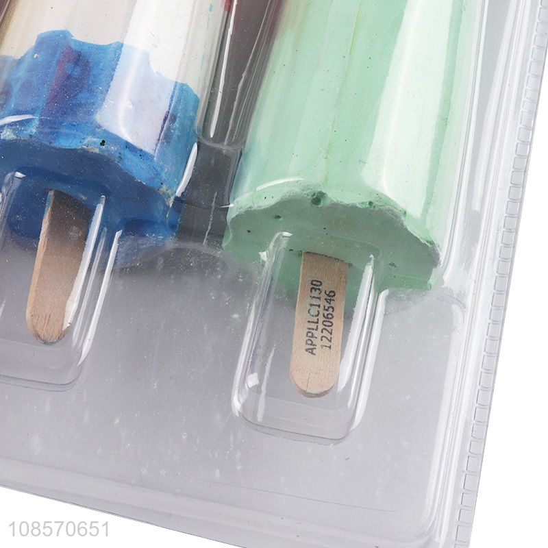 Wholesale 5pcs dustless popsicle chalks ice cream stick chalks