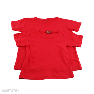 Online wholesale multicolor cotton round neck children's T-shirt