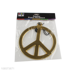 Latest products golden 20cm jumbo peace necklace for sale