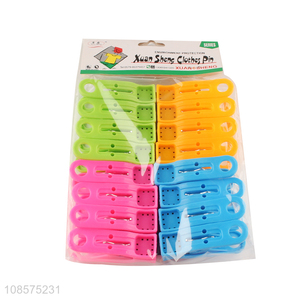 Wholesale 16pcs plastic clothespins drying line pegs set