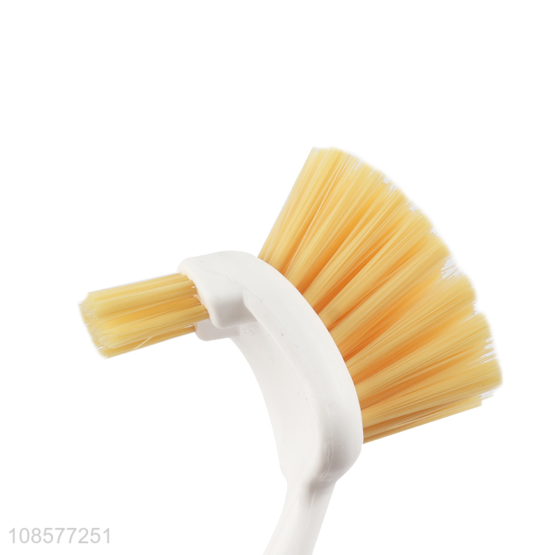 Wholesale kitchen pot dish brush with imitation wood handle