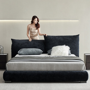 New design modern luxury Italian fabric pedal bed set for sale