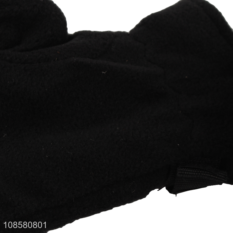 Wholesale unisex winter gloves adjustable polar fleece gloves