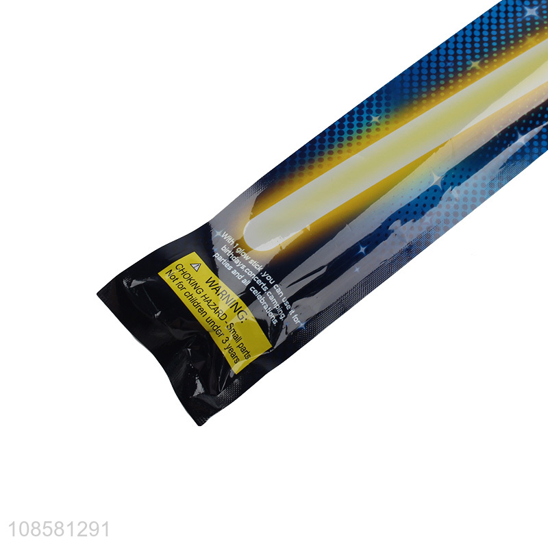 Top quality long lasting yellow glow stick for party supplies