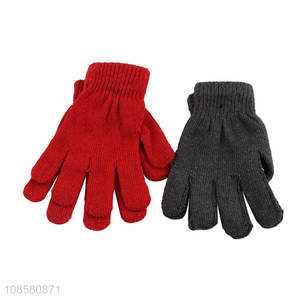 Low price winter warm gloves outdoor knitted gloves for kids