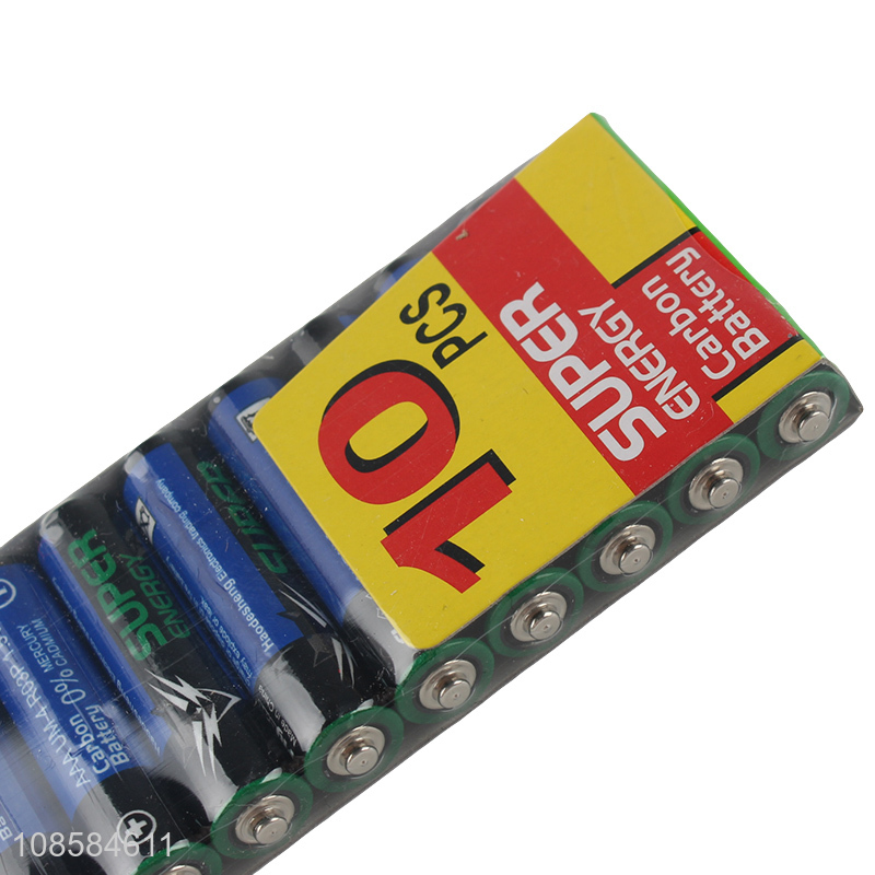 Best selling 10 pieces 1.5V AAA carbon-zinc batteries