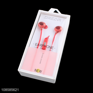 Good selling red lightweight wired earphones wholesale