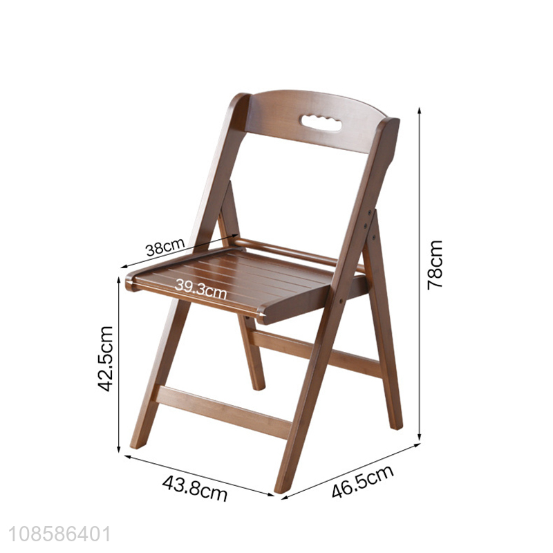 Wholesale household folding bamboo dining chair portable garden chair