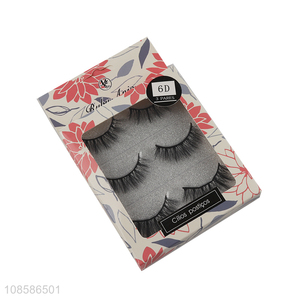 China imports 3 pairs 6D fluffy lightweight eyelashes false lashes