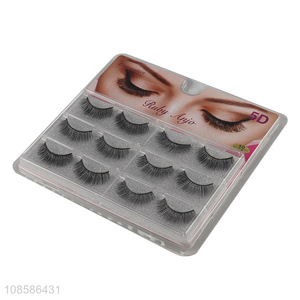 Good quality 6 pairs 5D natural look nylon fiber false eyelashes